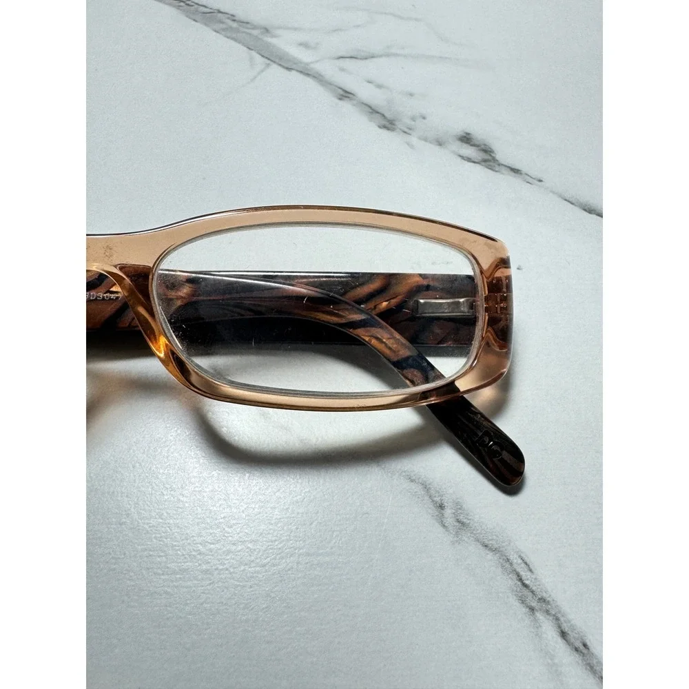 Dolce & Gabbana DG 3063 Eyeglasses Peach Brown Marble Tortoise 52-16-135 Italy